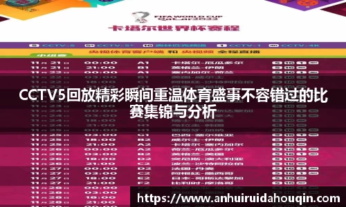 CCTV5回放精彩瞬间重温体育盛事不容错过的比赛集锦与分析